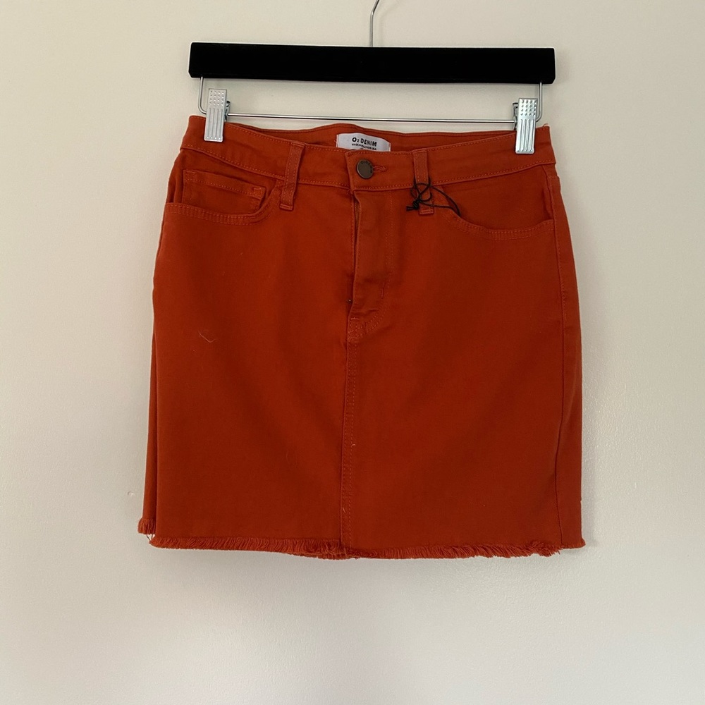 Orange mini skirt